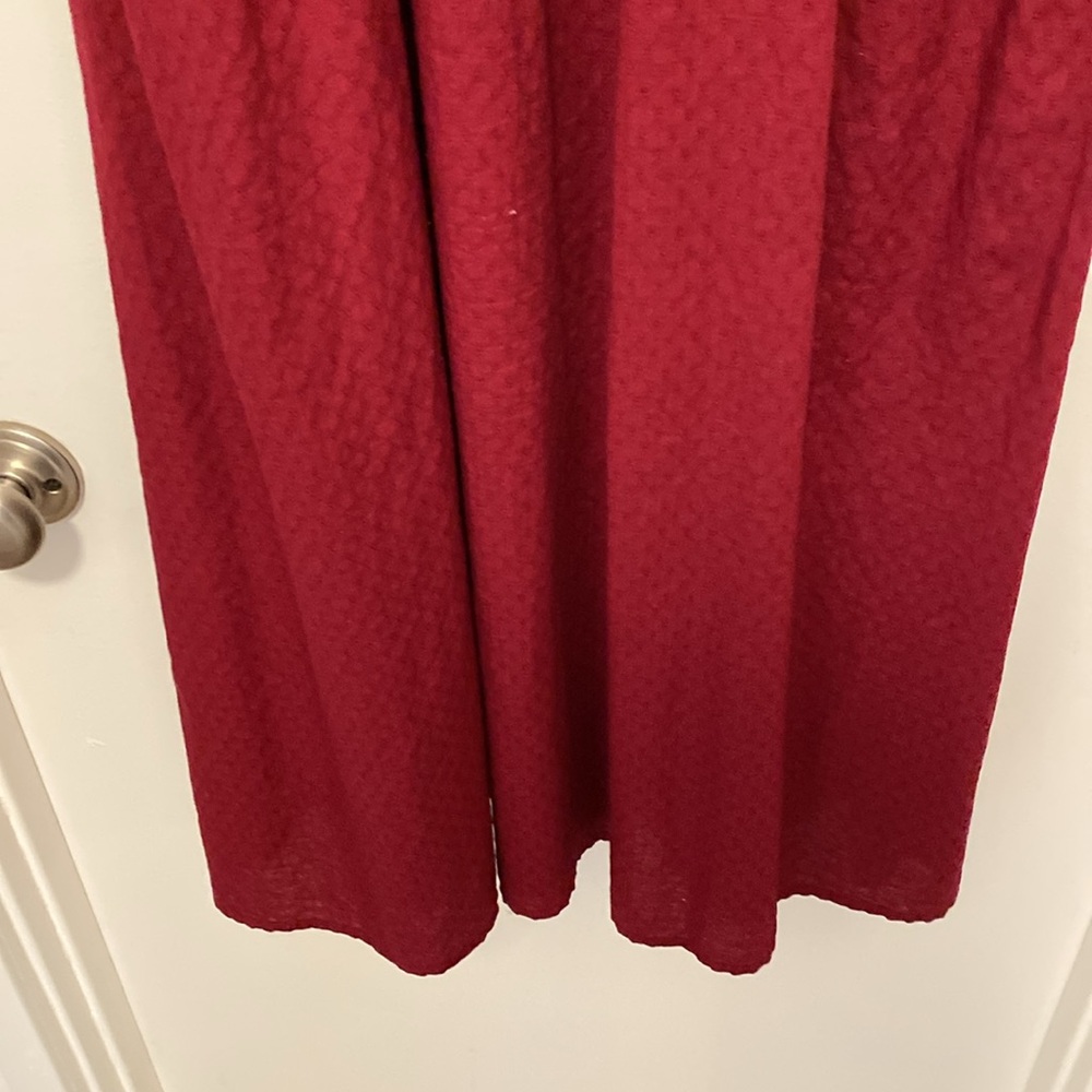 Dress Ruffled Embroidered Long Red Pretty - Picture 10 of 14
